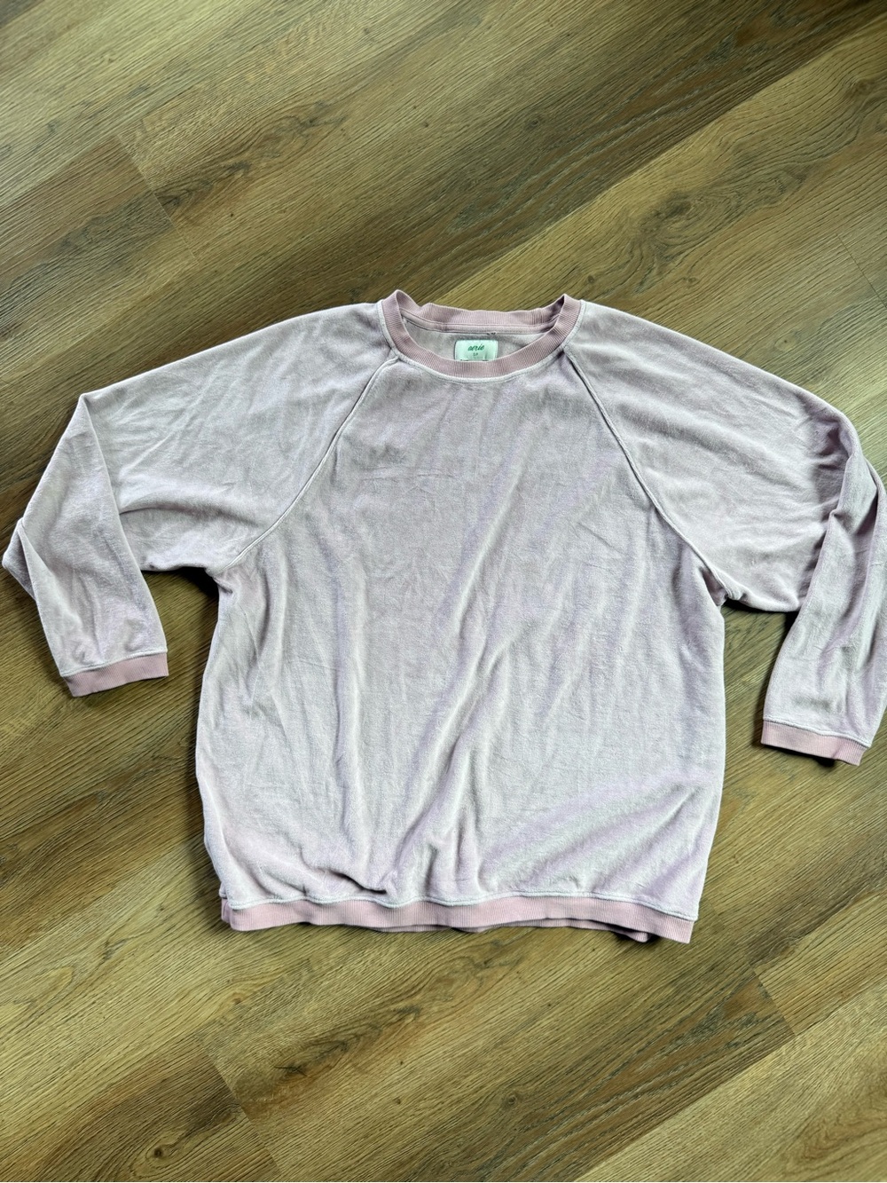 Light Pink Women’s Velour Crewneck